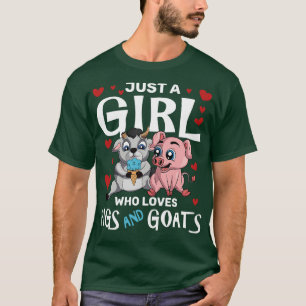 Frauen Schweine Bauer Mädchen in der Landwirtschaf T-Shirt