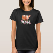 Frauen Schweinefleisch Mama Niedlich Young Pig Mot T-Shirt (Vorderseite)