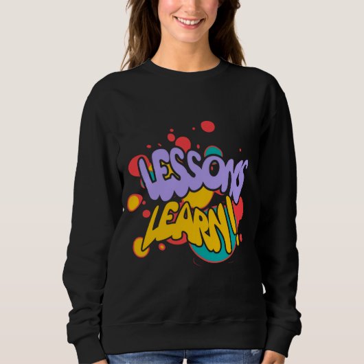 FRAUEN-SCHWEISSJACKE MIT FARBSPLATTER-LESSONS LEAR SWEATSHIRT (Vorderseite)