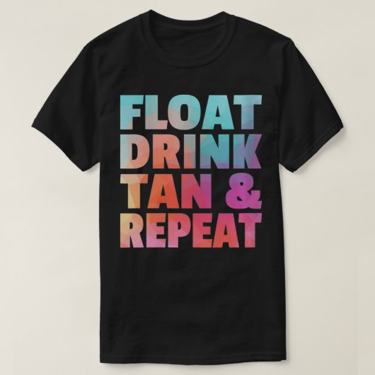 Frauen schwimmen Drink Tan & Repeat Summer Beach S T-Shirt (Design vorne)