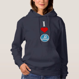 Frauen schwimmen & tauchen schwimmen I Liebe Herzs Hoodie