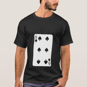 Frauen sechs Spades spielen Karten Halloween Costu T-Shirt