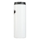 Frauen sehen sich mit Red Lipstick Dark Mit Augen Thermosbecher (Rückseite)