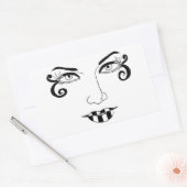 Frauen sehen sich mit Spaß konfrontiert Makeuty Ar Rechteckiger Aufkleber (Umschlag)