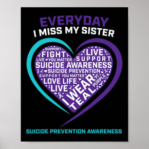 Frauen Selbstmord Bewusstsein Schwester Suizid Pre Poster