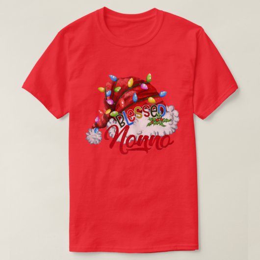Frauen Selige Nonno-Weihnachtsmannmütze Xmas Light T-Shirt (Design vorne)