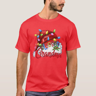 Frauen Selige Oma-Weihnachtsmannmütze Weihnachten T-Shirt