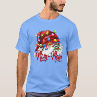 Frauen Selige Weihnachtsmannmütze Xmas Light T-Shirt