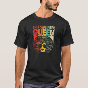 Frauen September Geburtstag Frauen Schwarze Afrika T-Shirt