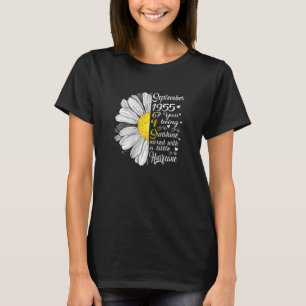 Frauen September Mädchen 1955 Geburtstag 67 Jahre  T-Shirt