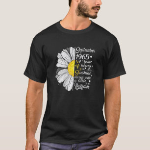 Frauen September Mädchen 1965 Geburtstag 57 Jahre  T-Shirt