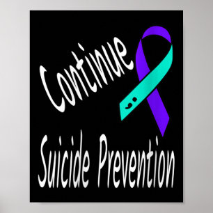 Frauen setzen Suizidprävention fort Semicolon Ribb Poster