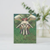 Frauen Shamrock Tonpfeife Postkarte (Stehend Vorderseite)