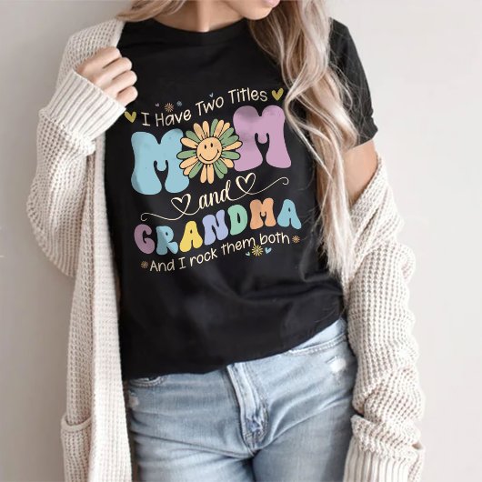 Frauen Shirt, ich habe zwei Titel Mama und Oma T-Shirt
