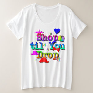 Frauen Shop 'bis Sie fallen Grafik T-Shirt