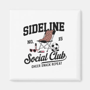 Frauen Sideline Social Club Fußball-Mama Spieltag Magnet