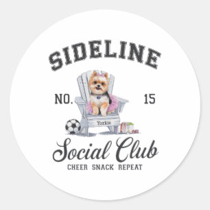Frauen Sideline Social Club Fußball-Mama Spieltag Runder Aufkleber