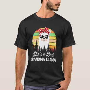 Frauen Sie ist eine schlechte Oma Llama Mama Vinta T-Shirt