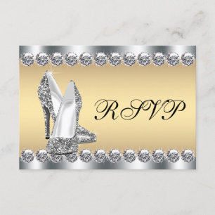 Frauen Silver Gold Diamond Blende UAWG RSVP Karte