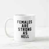 Frauen sind als Hölle stark Kaffeetasse (Links)