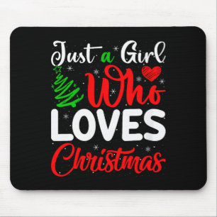 Frauen Sind Ein Mädchen, Das Weihnachten Liebt Lus Mousepad