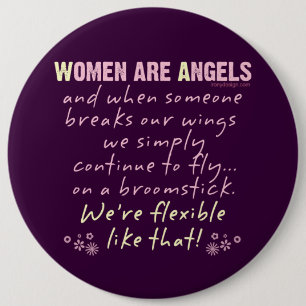 Frauen sind Engel Button