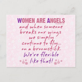 Frauen sind Engel Postkarte