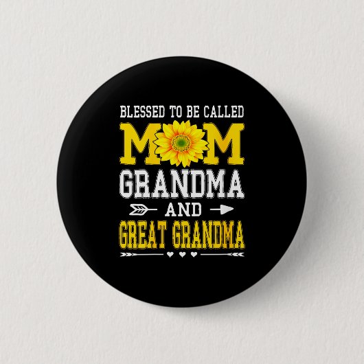 Frauen sind gesegnet, Mutter Oma Ur Button (Vorderseite)