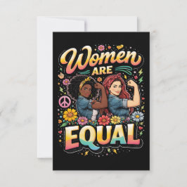 Frauen sind gleichberechtigt dankeskarte