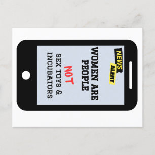 "Frauen sind Menschen", "KEINE Gründerinnen" Femin Postkarte