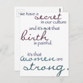 Frauen sind stark postkarte (Vorne/Hinten)