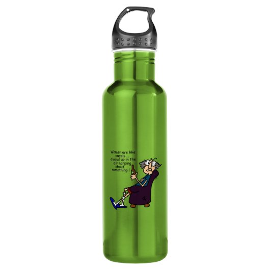 Frauen sind wie Engel Edelstahlflasche (Vorderseite)