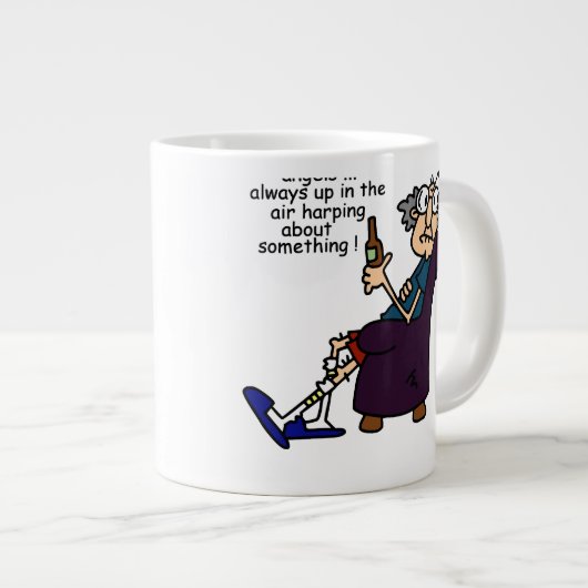 Frauen sind wie Engel Jumbo-Tasse (Vorderseite Rechts)