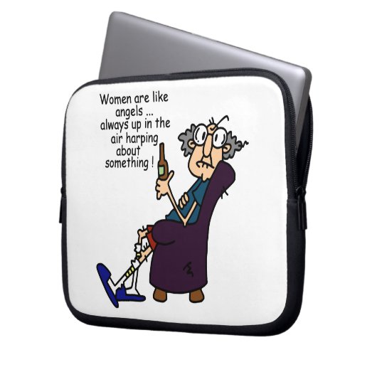 Frauen sind wie Engel Laptopschutzhülle (Vorderseite Links)