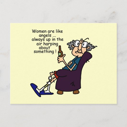 Frauen sind wie Engel Postkarte (Vorderseite)