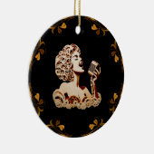 Frauen singen Papier Kunsthandwerk Keramik Ornament (Rechts)