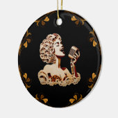 Frauen singen Papier Kunsthandwerk Keramik Ornament (Links)