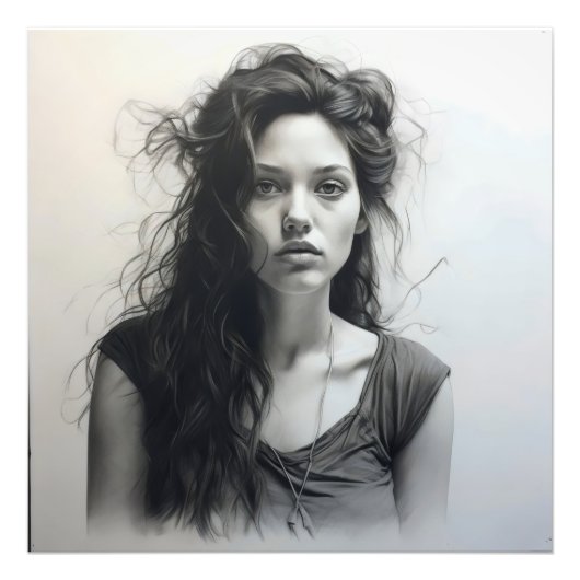 Frauen Sketch Fotodruck (Vorne)