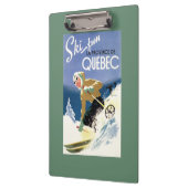 Frauen-Skifahren - englisches und französisches Klemmbrett (Links)