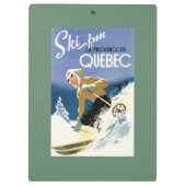 Frauen-Skifahren - englisches und französisches Klemmbrett (Rückseite)