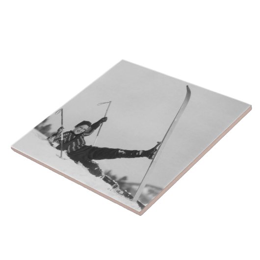 Frauen-Skifahrer 2 Fliese (Seite)