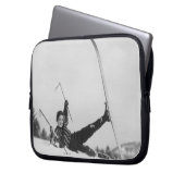 Frauen-Skifahrer 2 Laptopschutzhülle (Vorderseite Links)