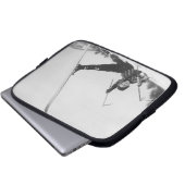 Frauen-Skifahrer 2 Laptopschutzhülle (Vorne Knopf)