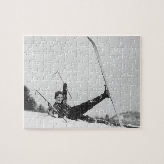 Frauen-Skifahrer 2 Puzzle (Horizontal)