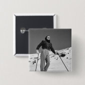Frauen-Skifahrer Button (Vorne & Hinten)