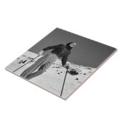 Frauen-Skifahrer Fliese (Seite)