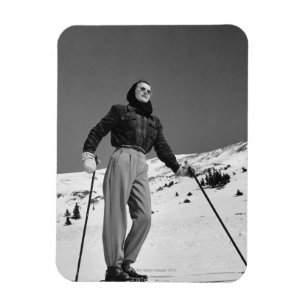 Frauen-Skifahrer Magnet