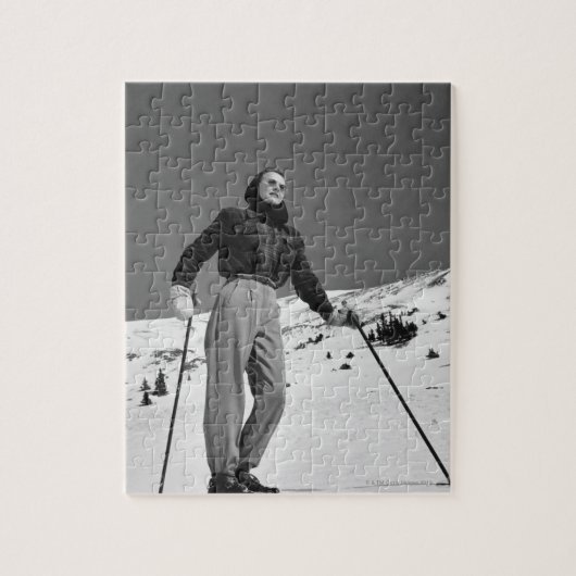 Frauen-Skifahrer Puzzle (Vertikal)