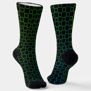 Frauen Socken, Black Green Classic Design Socken