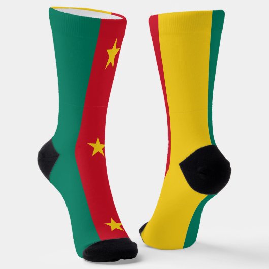 Frauen Socken mit Flagge Kameruns (Gewinkelt)